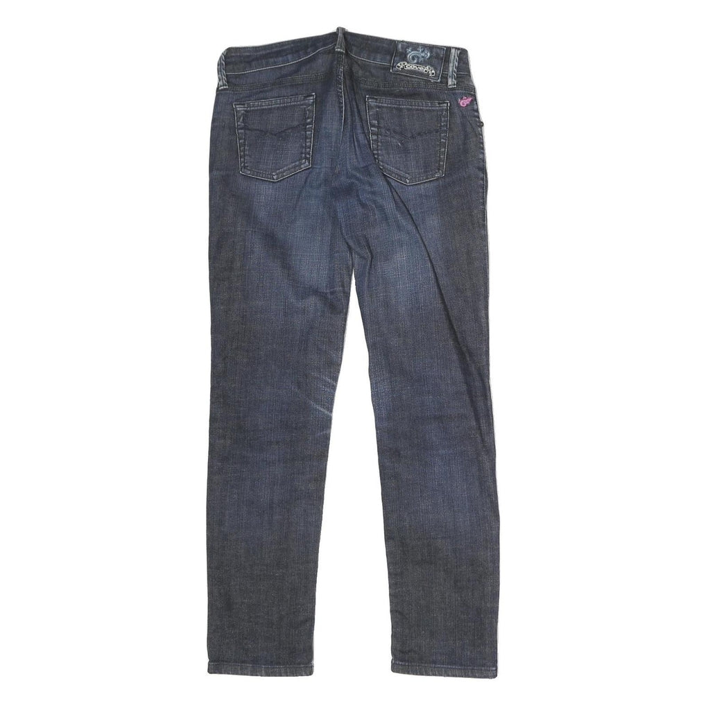 COVER Womens Slim Blue Denim Cotton Blend Zip Jeans W30 L26 Stylish Comfortable