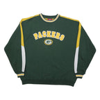 NFL Mens Green & Yellow Green Bay Packers Crew Neck XL Retro Sweatshirt