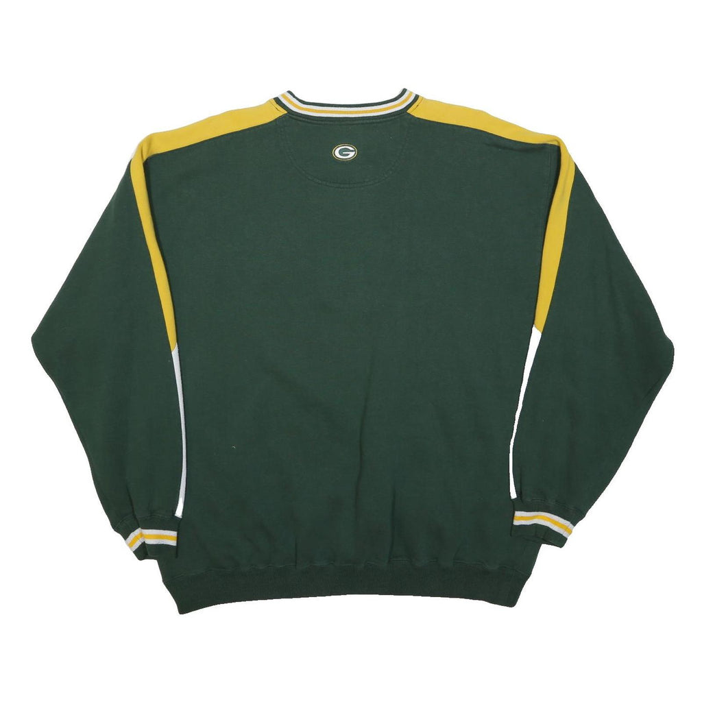 NFL Mens Green & Yellow Green Bay Packers Crew Neck XL Retro Sweatshirt