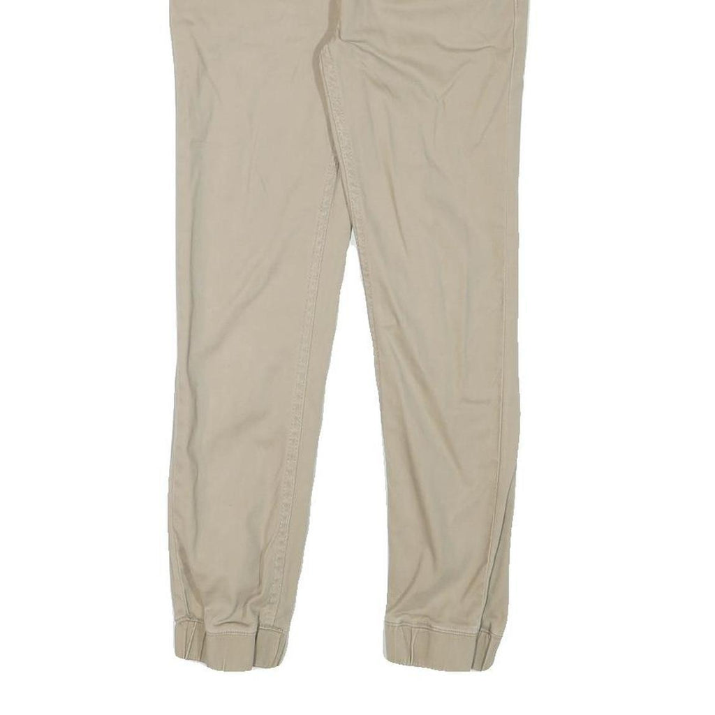 LEVI'S Boys Cotton Blend Beige Slim Drawstring Trousers W26 L25 Comfortable
