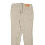 LEVI'S Boys Cotton Blend Beige Slim Drawstring Trousers W26 L25 Comfortable
