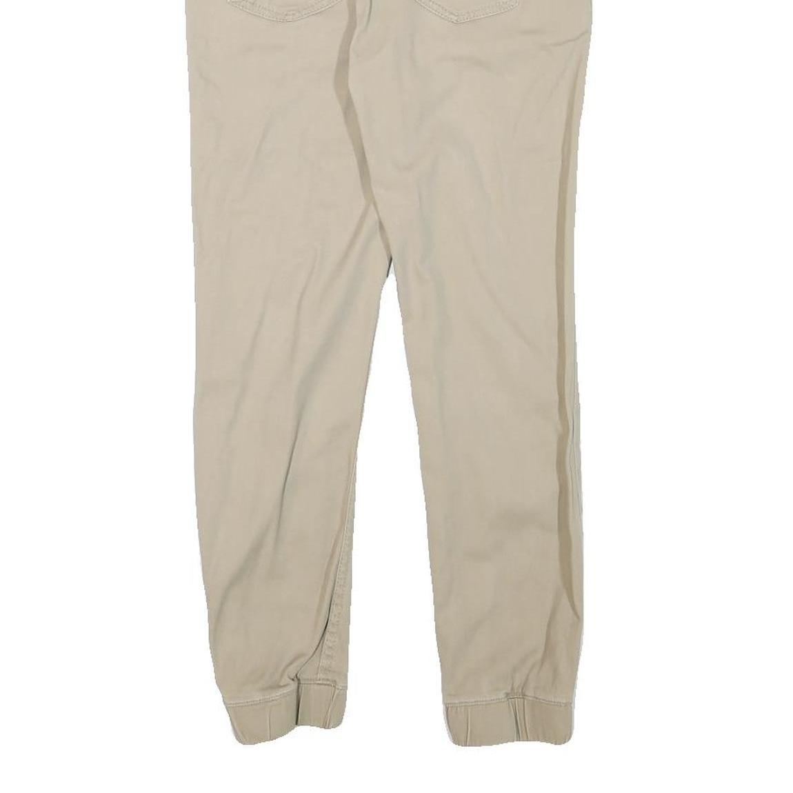 LEVI'S Boys Cotton Blend Beige Slim Drawstring Trousers W26 L25 Comfortable