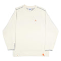 ADIDAS Womens White & Grey Sweatshirt Crew Neck L Cotton Blend Casual
