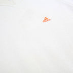 ADIDAS Womens White & Grey Sweatshirt Crew Neck L Cotton Blend Casual