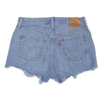 LEVI'S Womens Shorts Blue Denim Casual Cut-Off M W30 Frayed Hem Distressed