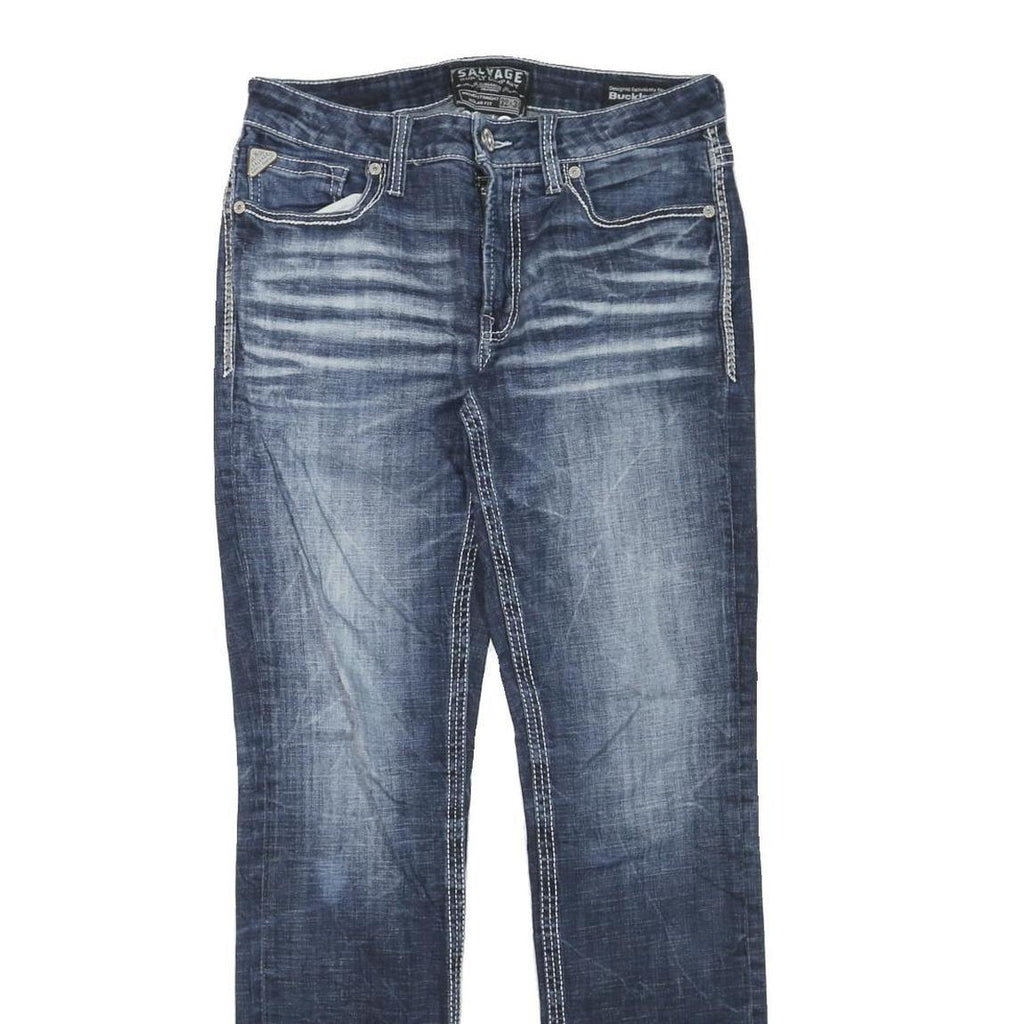 SALVAGE Womens Jeans Blue Regular Straight Denim Medium W32 L34 Stylish