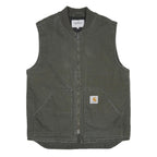 CARHARTT WIP Mens Green Workwear Jacket M Cotton Blend Woven Zip Sleeveless