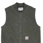 CARHARTT WIP Mens Green Workwear Jacket M Cotton Blend Woven Zip Sleeveless