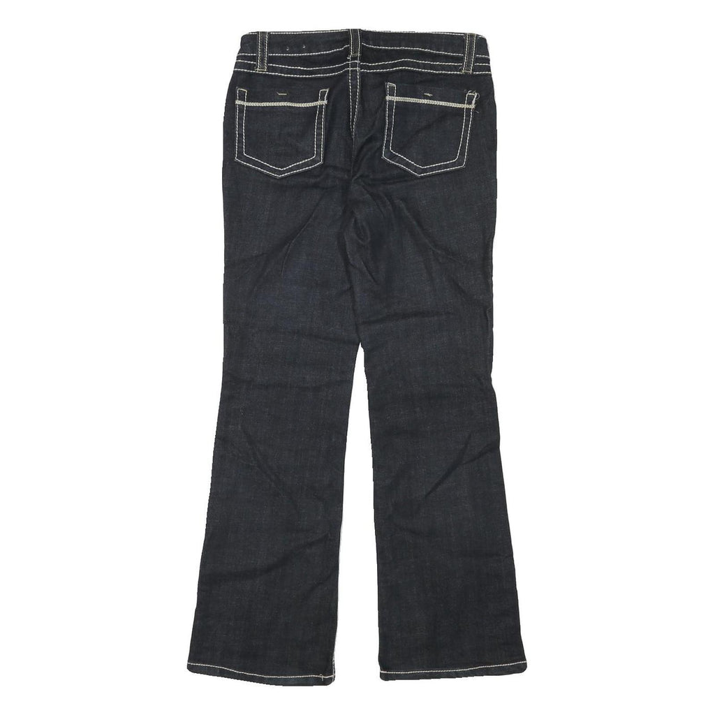 BLUE ASPHALT Womens Jeans Blue Regular Flared Denim Dark W31 L29 Contrast