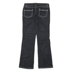 BLUE ASPHALT Womens Jeans Blue Regular Flared Denim Dark W31 L29 Contrast