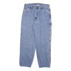 DICKIES Mens Jeans Blue Relaxed Loose Denim Rinse W29 L26 Workwear Zip Pocket