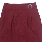 BOSS HUGO BOSS Raphele Womens Straight Skirt Red Knee Length Wool UK 6