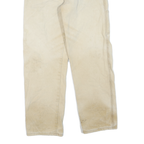 DICKIES Mens Regular Beige Denim W34 L32 Zip Workwear Casual Cotton Blend Jeans