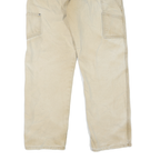 DICKIES Mens Regular Beige Denim W34 L32 Zip Workwear Casual Cotton Blend Jeans