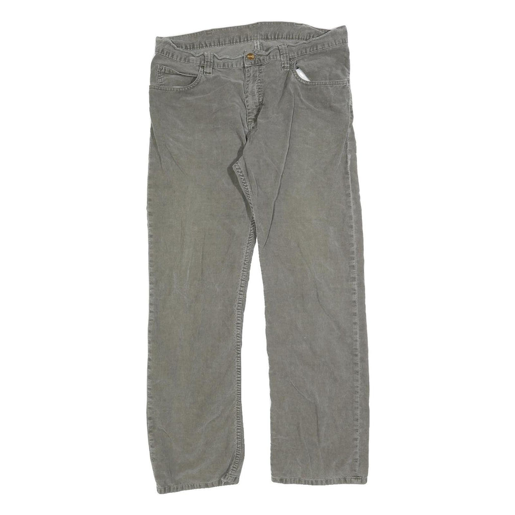 CARHARTT Mens Cotton Blend Grey Regular Straight Trousers W34 L29 Durable