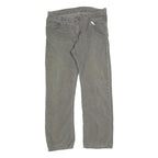 CARHARTT Mens Cotton Blend Grey Regular Straight Trousers W34 L29 Durable