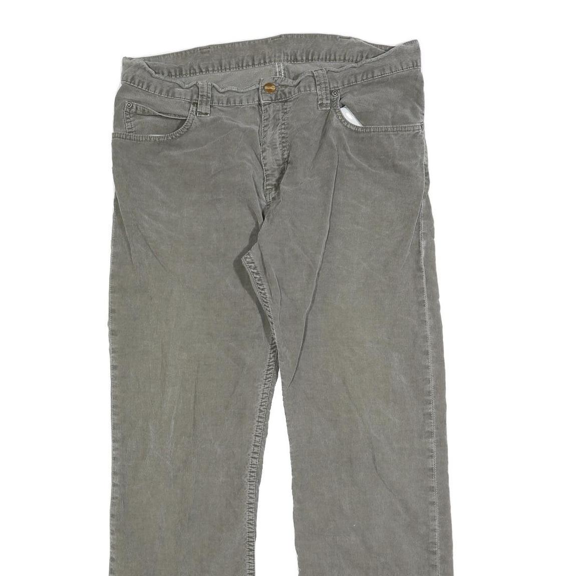 CARHARTT Mens Cotton Blend Grey Regular Straight Trousers W34 L29 Durable