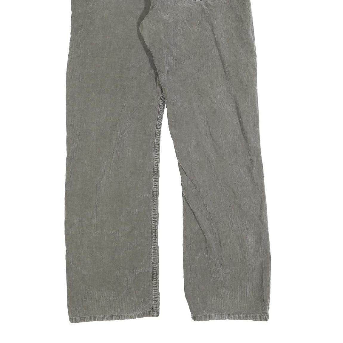 CARHARTT Mens Cotton Blend Grey Regular Straight Trousers W34 L29 Durable