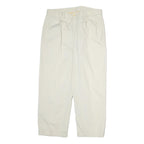NAUTICA Mens Cotton White Regular Leg Trousers W34 L30 Casual Classic Zip