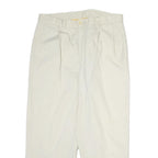 NAUTICA Mens Cotton White Regular Leg Trousers W34 L30 Casual Classic Zip
