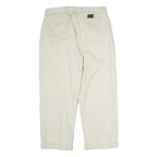NAUTICA Mens Cotton White Regular Leg Trousers W34 L30 Casual Classic Zip