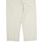 NAUTICA Mens Cotton White Regular Leg Trousers W34 L30 Casual Classic Zip