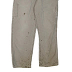 CARHARTT Womens Cotton Blend Beige Regular Fit Straight Leg Trousers W36 L30