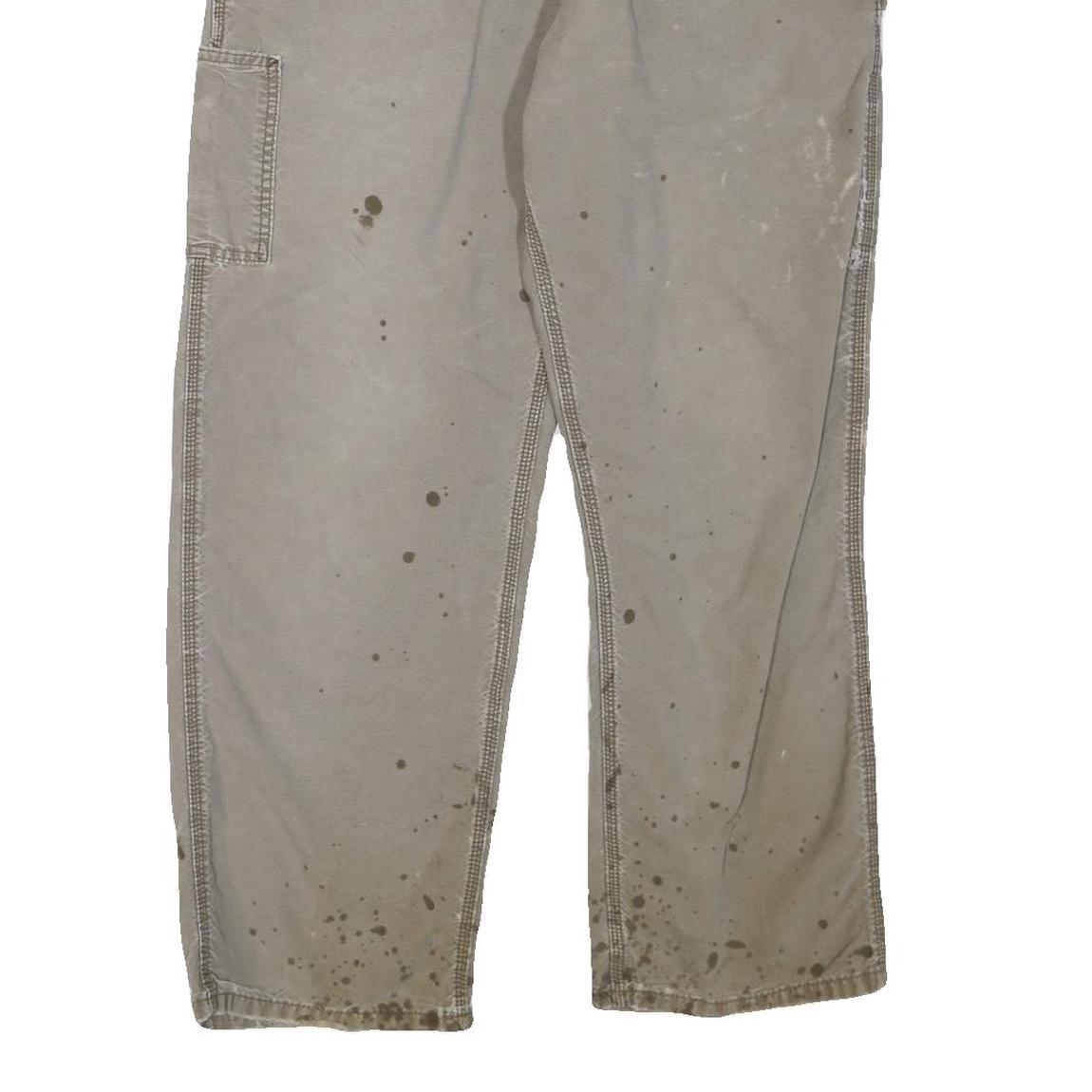 CARHARTT Womens Cotton Blend Beige Regular Fit Straight Leg Trousers W36 L30