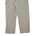 CARHARTT Womens Cotton Blend Beige Regular Fit Straight Leg Trousers W36 L30