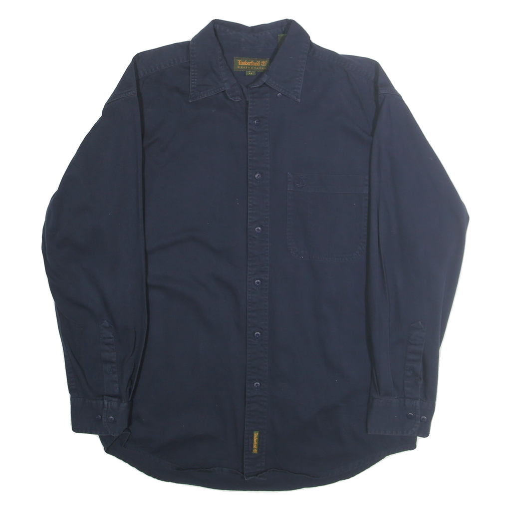 TIMBERLAND Mens Blue Shirt M Classic Cotton Button Down Casual