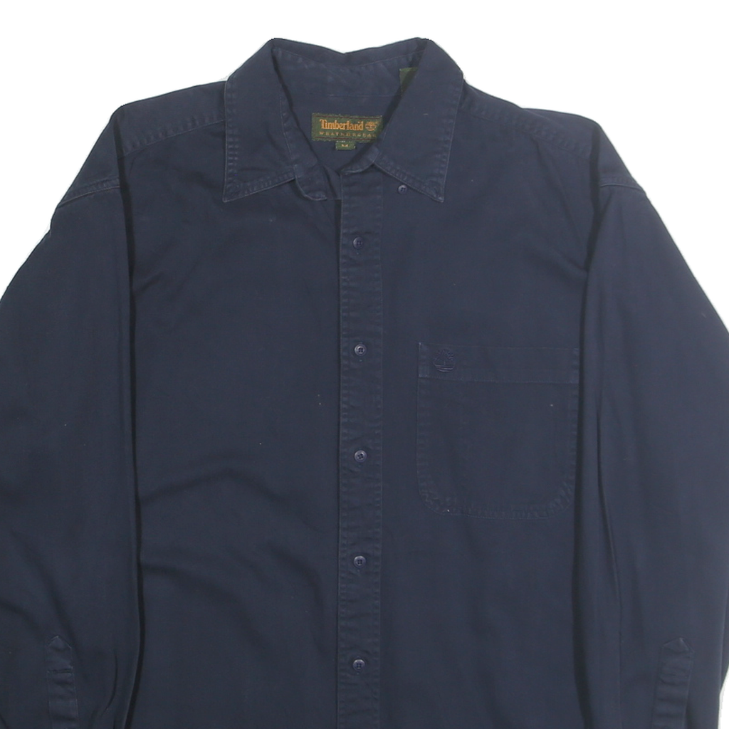 TIMBERLAND Mens Blue Shirt M Classic Cotton Button Down Casual
