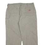 CARHARTT Mens Beige Regular Fit Straight Leg Cotton Blend Trousers W40 L28
