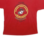 ALORE Mens Red Cotton Graphic T-Shirt L Short Sleeve Crew Neck Marine Corps
