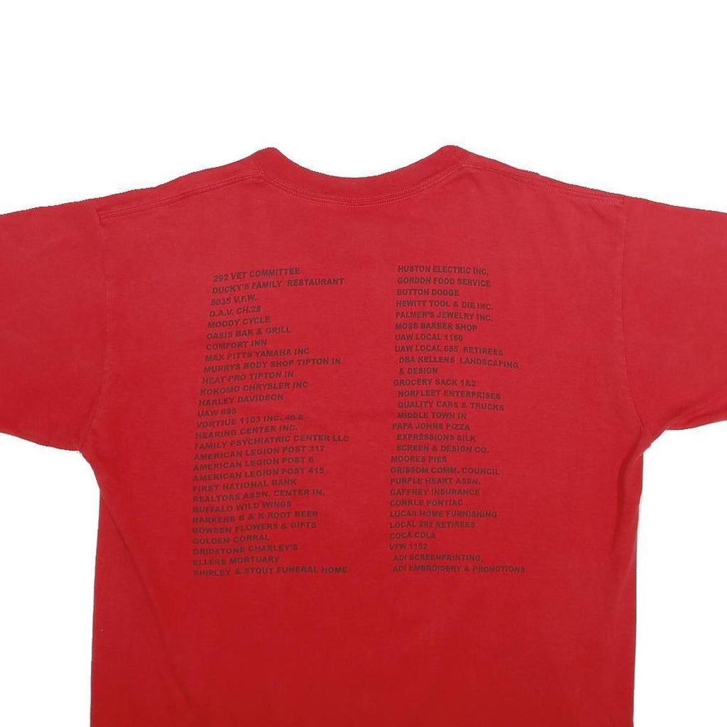 ALORE Mens Red Cotton Graphic T-Shirt L Short Sleeve Crew Neck Marine Corps