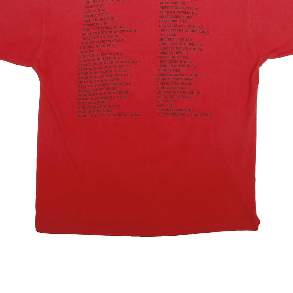 ALORE Mens Red Cotton Graphic T-Shirt L Short Sleeve Crew Neck Marine Corps