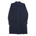 TOMMY HILFIGER Womens Navy Blue Shirt Dress Cotton Blend Long Sleeve S Button