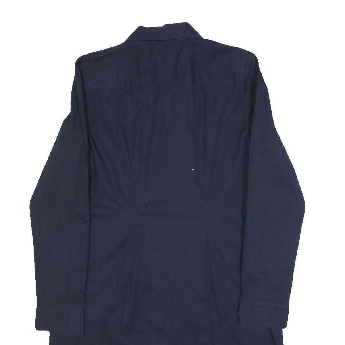 TOMMY HILFIGER Womens Navy Blue Shirt Dress Cotton Blend Long Sleeve S Button