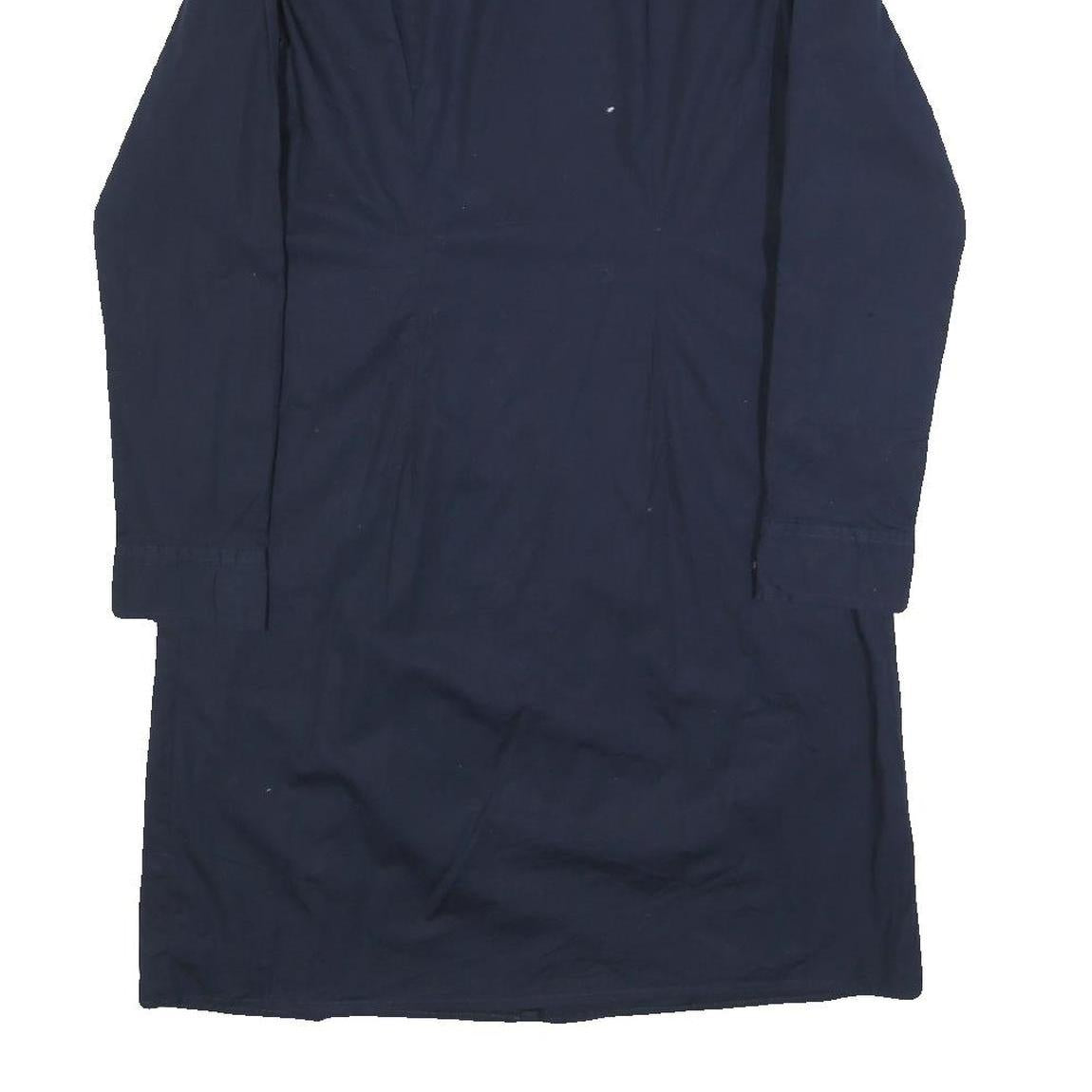 TOMMY HILFIGER Womens Navy Blue Shirt Dress Cotton Blend Long Sleeve S Button