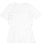 REISS Womens White Bodycon Dress Polyester Blend Short Sleeve Knee Length UK 8
