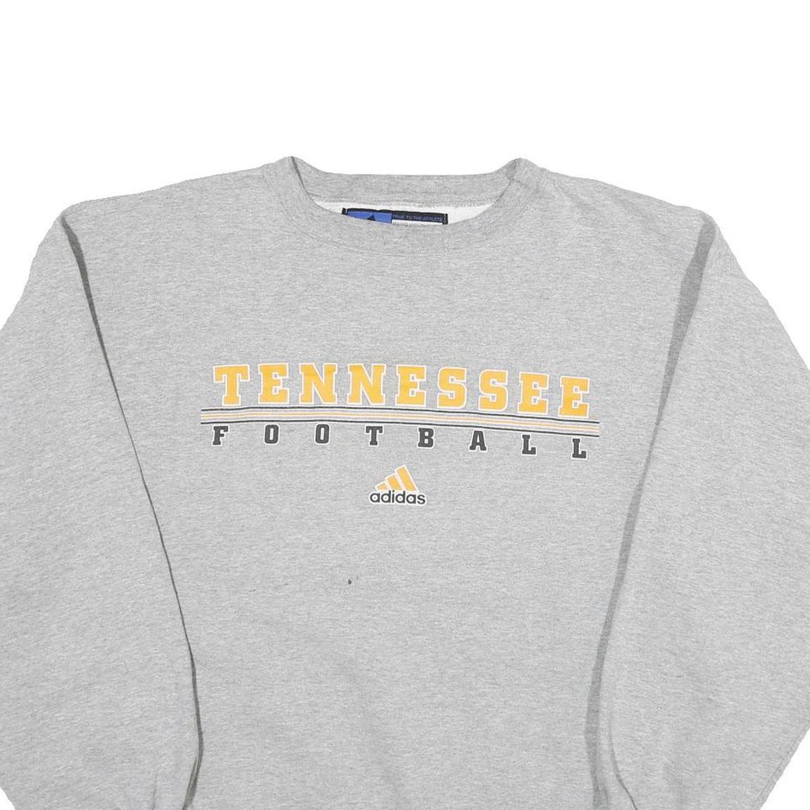 ADIDAS Mens Grey Tennessee Football Crew Neck XL Sweatshirt Cotton Blend Casual