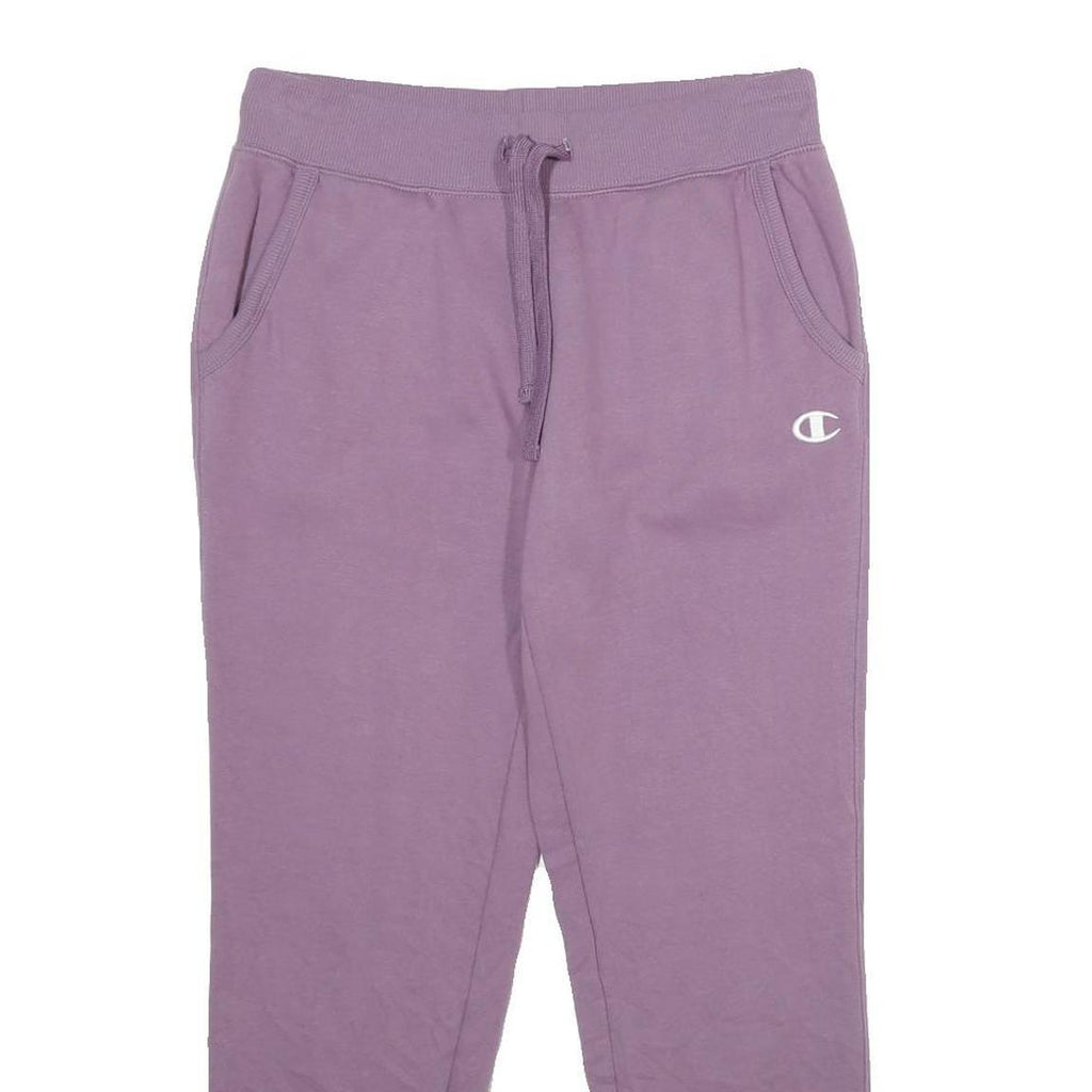 CHAMPION Mens Joggers Purple XS W28 L28 Drawstring Logo Slim Tapered