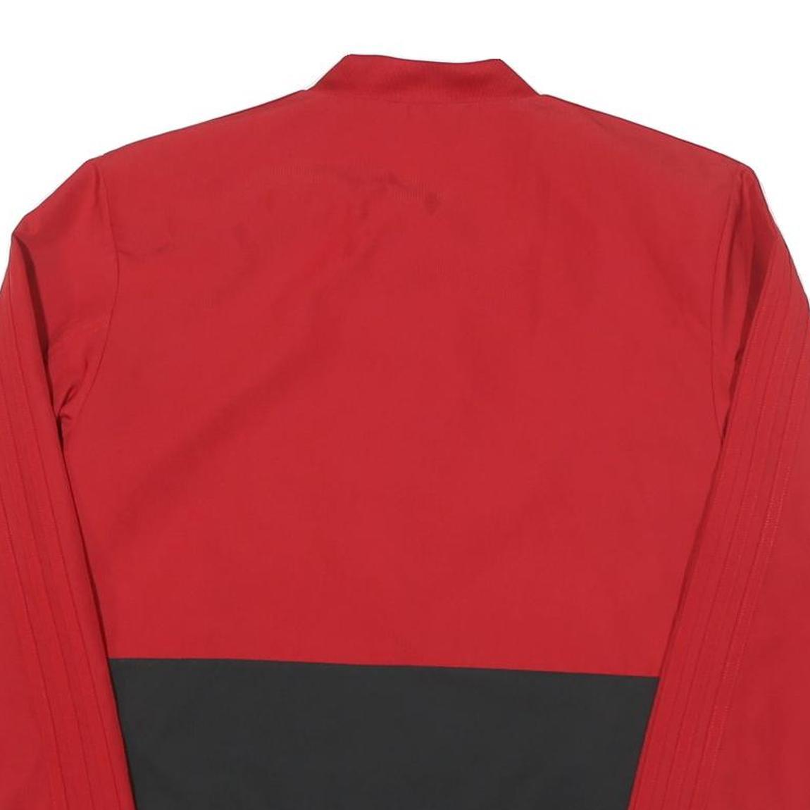 ADIDAS Mens Red & Black Zip Track Jacket S Polyester Blend Sport Wear