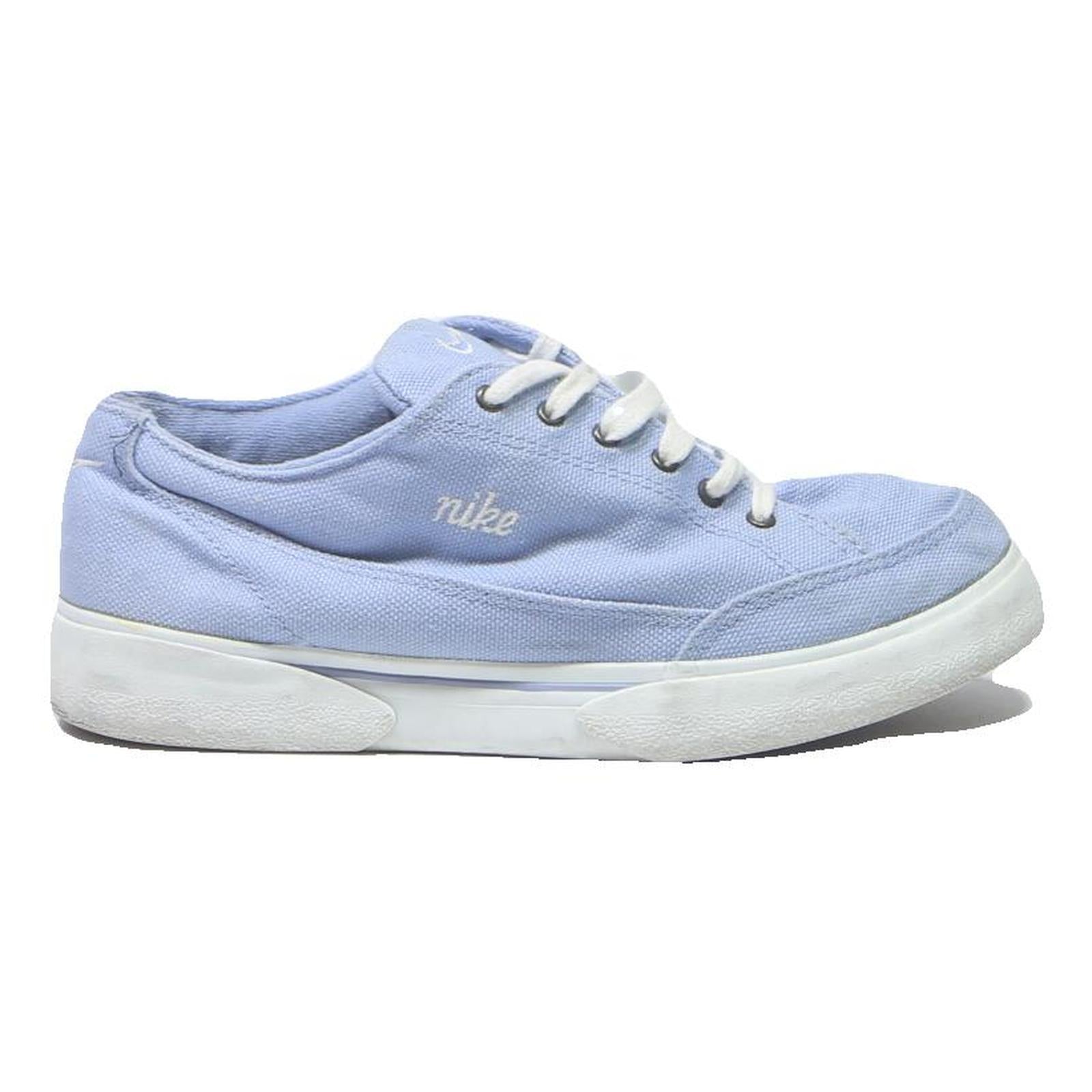 NIKE Court Legacy Womens Low Top Trainers Blue Canvas UK 6 Lightweight Casual
