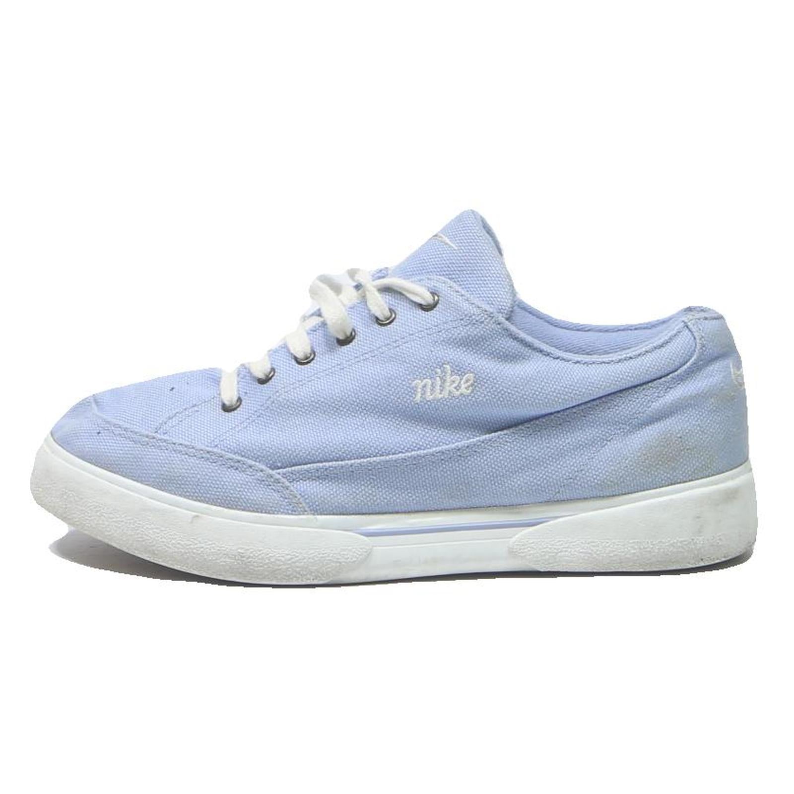 NIKE Court Legacy Womens Low Top Trainers Blue Canvas UK 6 Lightweight Casual