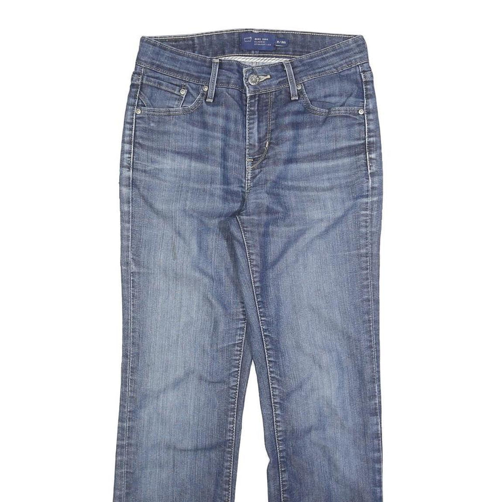 LEVI'S Womens Classic Blue Straight Denim Medium W26 L28 Button Closure Jeans