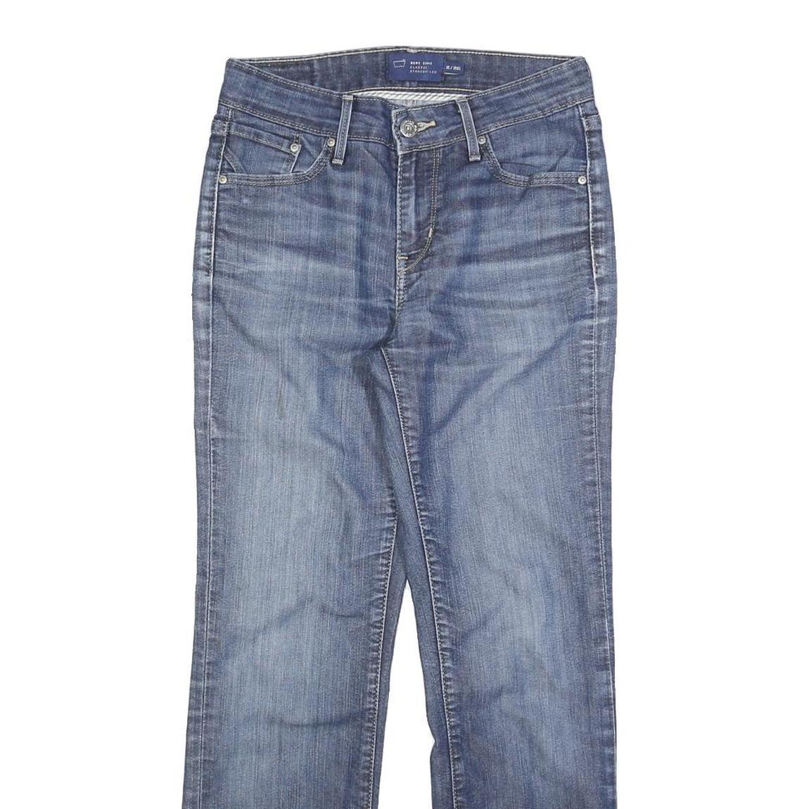 LEVI'S Womens Classic Blue Straight Denim Medium W26 L28 Button Closure Jeans