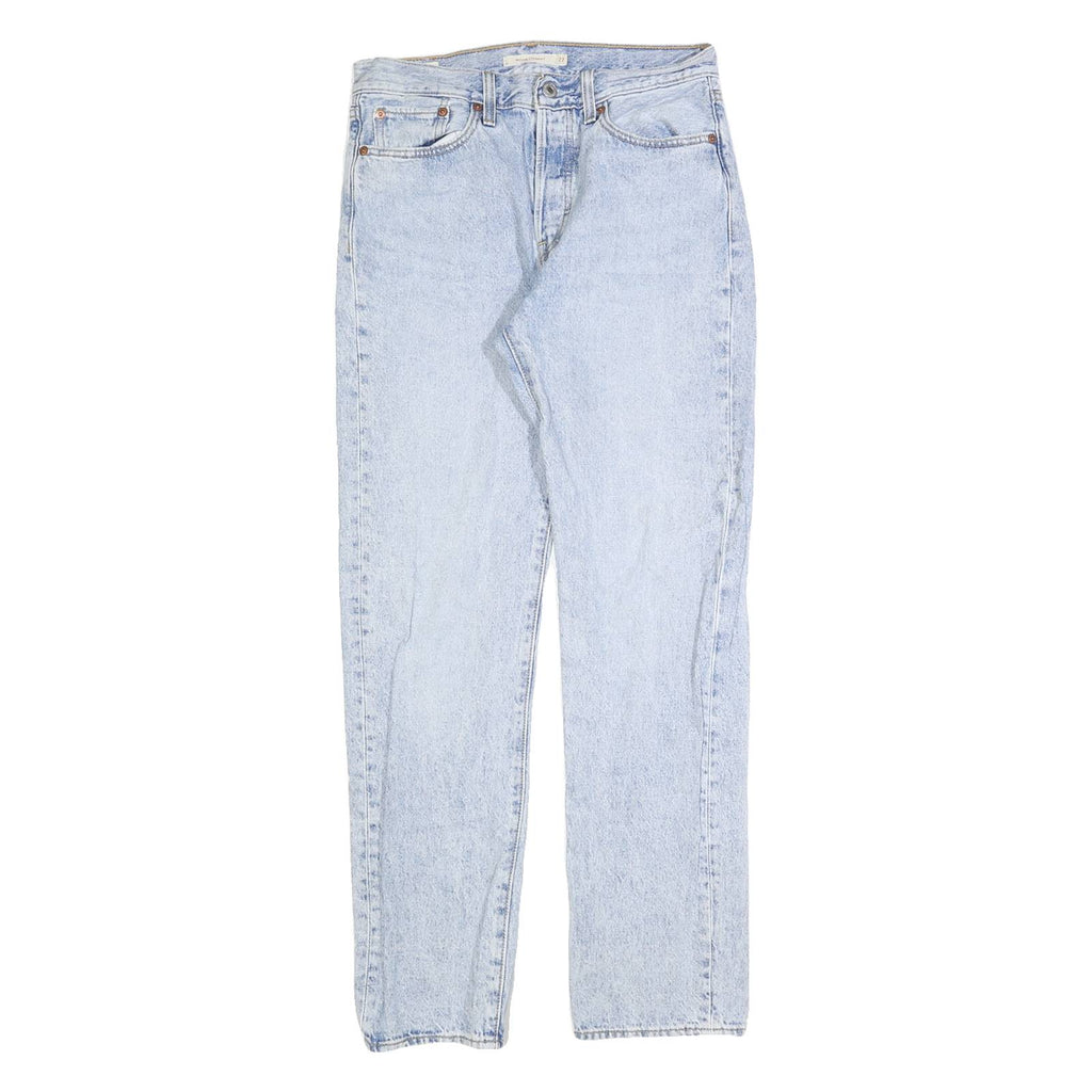 LEVI'S Womens Jeans Blue Regular Straight Denim Light W27 L30 Button Closure