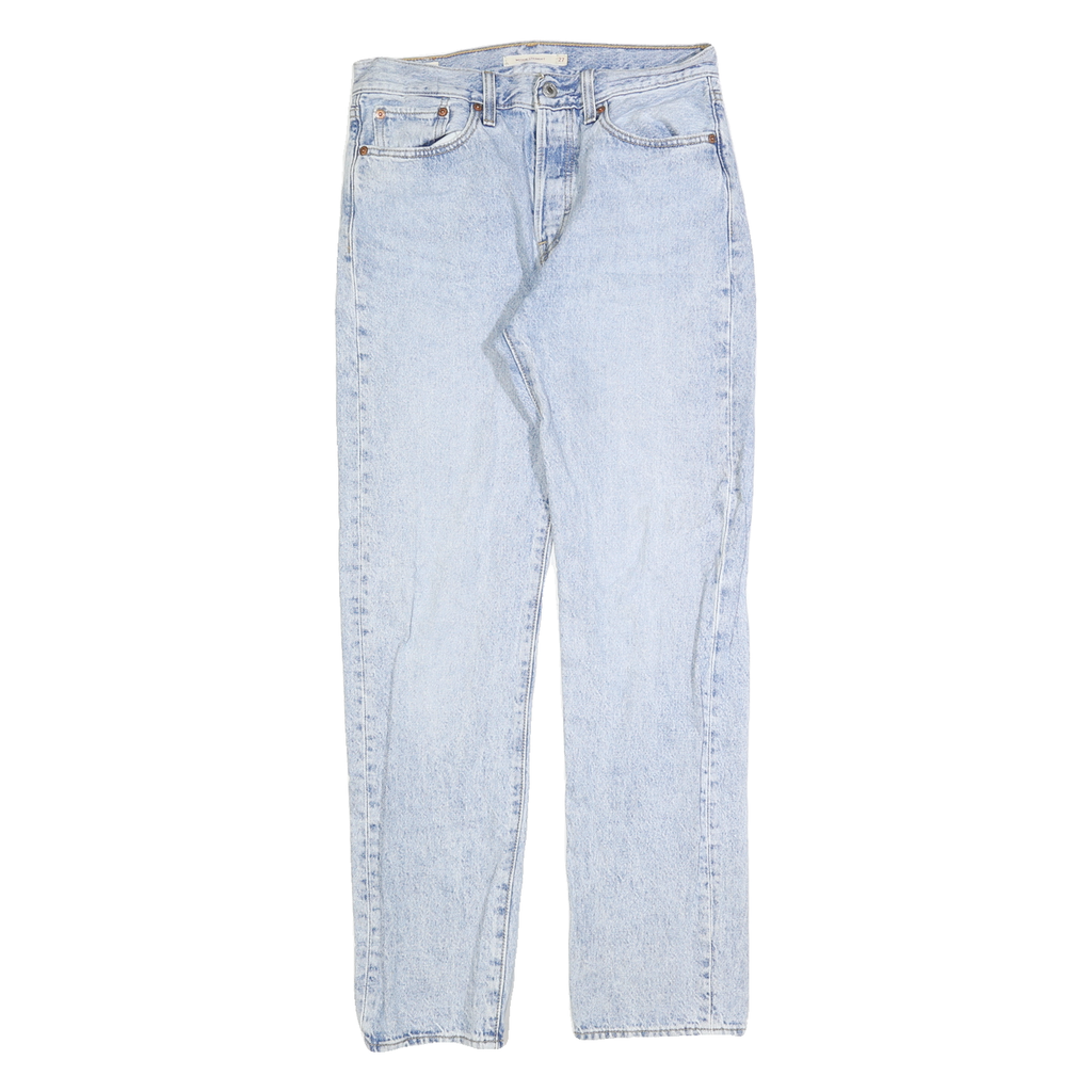 LEVI'S Womens Jeans Blue Regular Straight Denim Light W27 L30 Button Closure