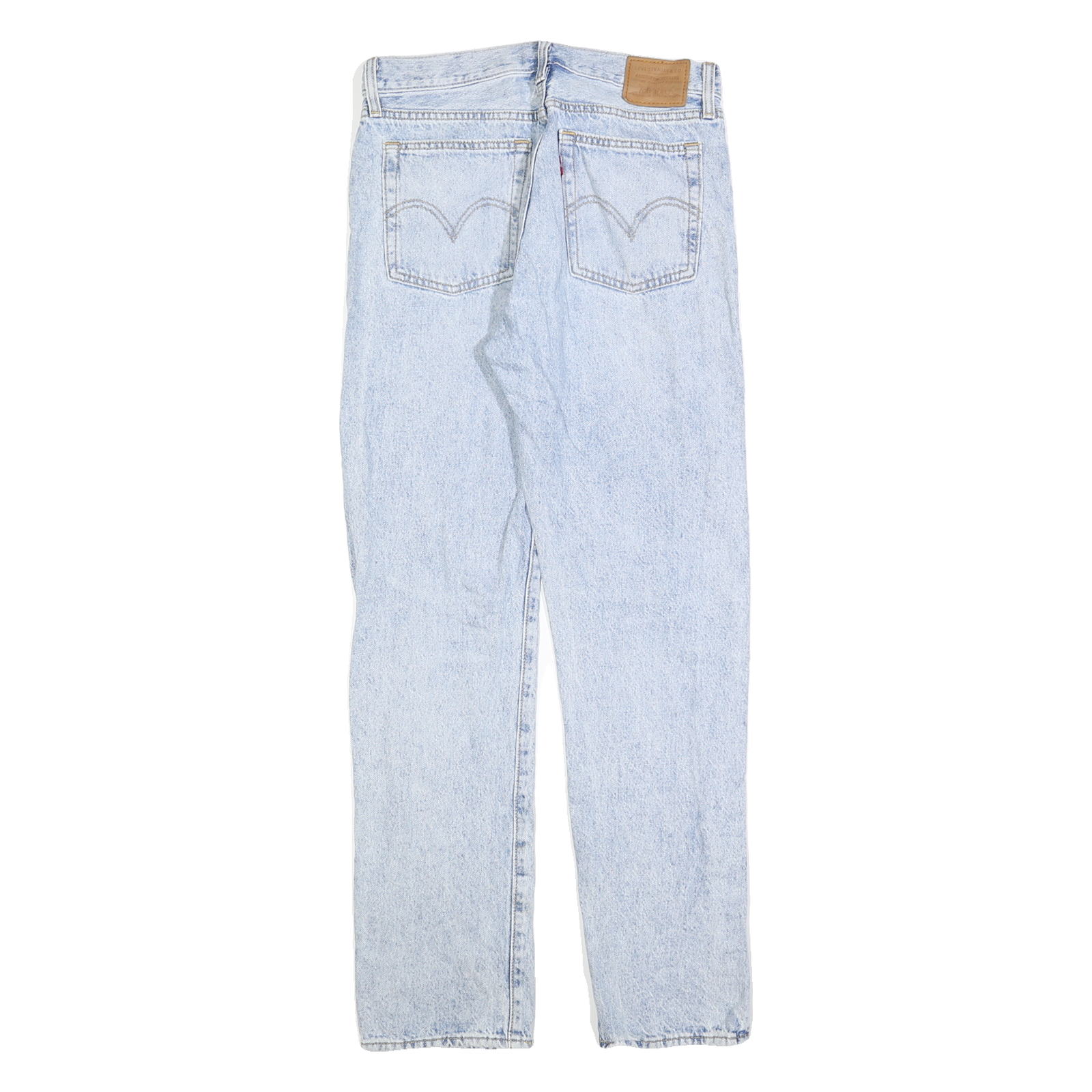 LEVI'S Womens Jeans Blue Regular Straight Denim Light W27 L30 Button Closure