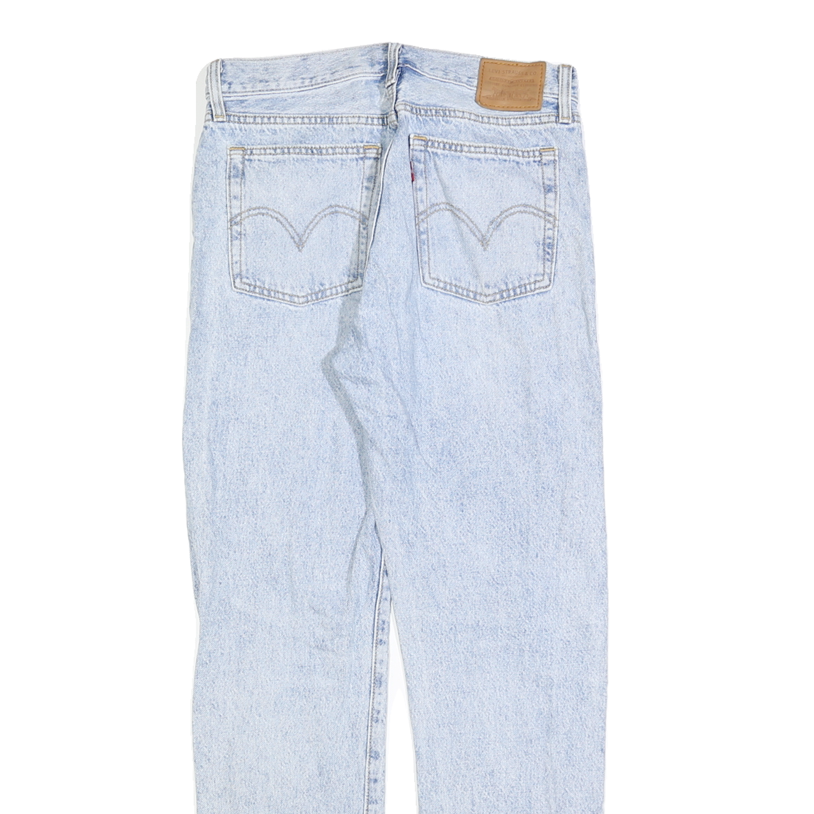 LEVI'S Womens Jeans Blue Regular Straight Denim Light W27 L30 Button Closure